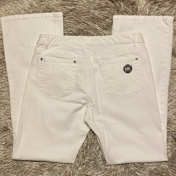 Nwt Michael Kors White Low Rise Bootcut‎ Jeans sz 10 - Picture 8 of 9